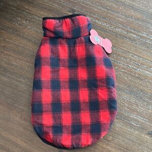 Furever Friends Pet Apparel Dog Jacket Red Blue Check Plaid SMALL